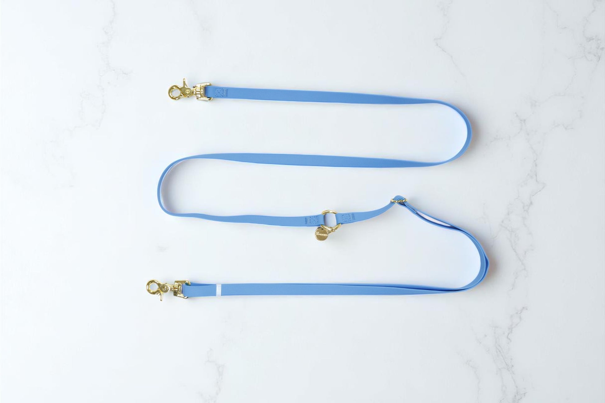Wagged 4-in-1 Convertible Hands Free All Weatherproof Dog Leash | Sky Blue