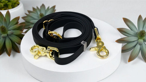 Wagged 4-in-1 Convertible Hands Free All Weatherproof Dog Leash | Black
